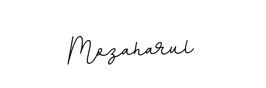 Use a signature maker to create a handwritten signature online. With this signature software, you can design (BallpointsItalic-DORy9) your own signature for name Mozaharul. Mozaharul signature style 11 images and pictures png