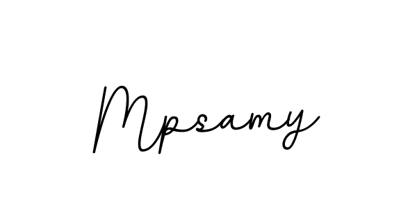 How to make Mpsamy name signature. Use BallpointsItalic-DORy9 style for creating short signs online. This is the latest handwritten sign. Mpsamy signature style 11 images and pictures png