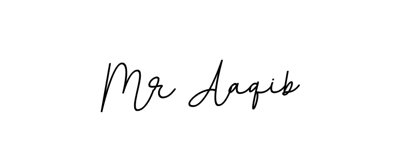 You should practise on your own different ways (BallpointsItalic-DORy9) to write your name (Mr Aaqib) in signature. don't let someone else do it for you. Mr Aaqib signature style 11 images and pictures png