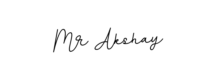 How to make Mr Akshay name signature. Use BallpointsItalic-DORy9 style for creating short signs online. This is the latest handwritten sign. Mr Akshay signature style 11 images and pictures png