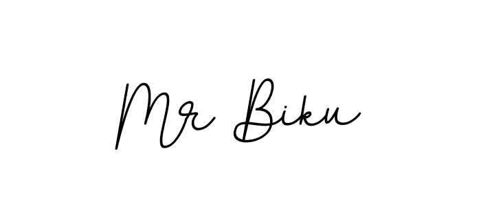 How to make Mr Biku name signature. Use BallpointsItalic-DORy9 style for creating short signs online. This is the latest handwritten sign. Mr Biku signature style 11 images and pictures png