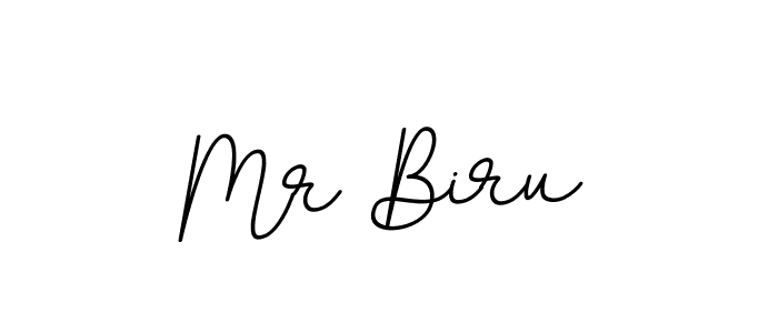 How to make Mr Biru name signature. Use BallpointsItalic-DORy9 style for creating short signs online. This is the latest handwritten sign. Mr Biru signature style 11 images and pictures png