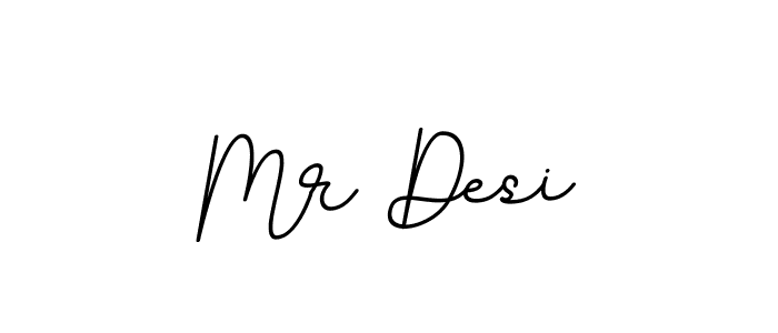 How to make Mr Desi name signature. Use BallpointsItalic-DORy9 style for creating short signs online. This is the latest handwritten sign. Mr Desi signature style 11 images and pictures png