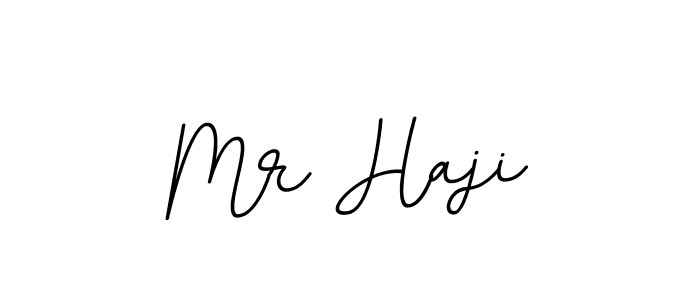 Design your own signature with our free online signature maker. With this signature software, you can create a handwritten (BallpointsItalic-DORy9) signature for name Mr Haji. Mr Haji signature style 11 images and pictures png