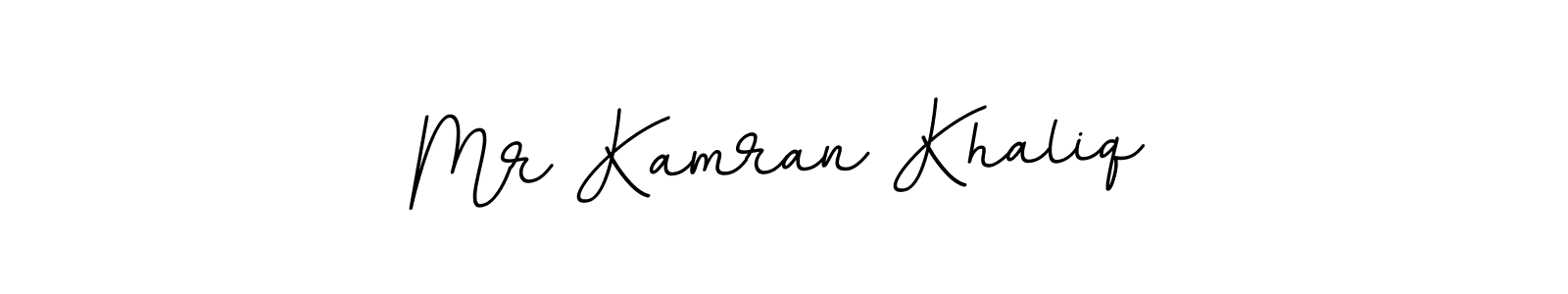 How to make Mr Kamran Khaliq name signature. Use BallpointsItalic-DORy9 style for creating short signs online. This is the latest handwritten sign. Mr Kamran Khaliq signature style 11 images and pictures png