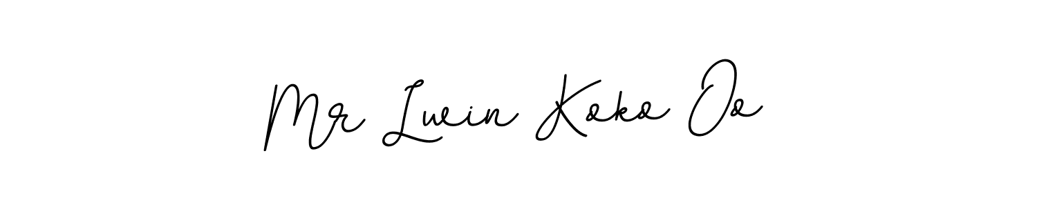 if you are searching for the best signature style for your name Mr Lwin Koko Oo. so please give up your signature search. here we have designed multiple signature styles  using BallpointsItalic-DORy9. Mr Lwin Koko Oo signature style 11 images and pictures png
