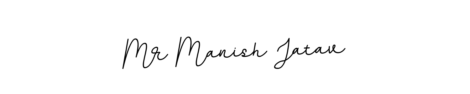 How to make Mr Manish Jatav name signature. Use BallpointsItalic-DORy9 style for creating short signs online. This is the latest handwritten sign. Mr Manish Jatav signature style 11 images and pictures png