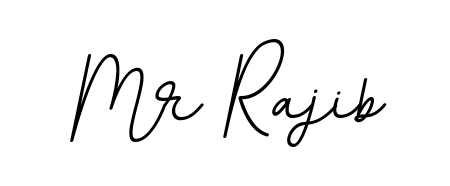 Designed for modern professionals: Mr Rajib name signature crafted with BallpointsItalic-DORy9 script. Ready for digital PDF workflows. Mr Rajib signature style 11 images and pictures png