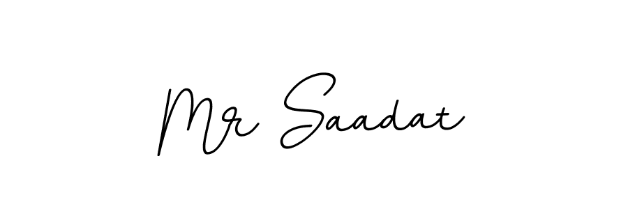 Use a signature maker to create a handwritten signature online. With this signature software, you can design (BallpointsItalic-DORy9) your own signature for name Mr Saadat. Mr Saadat signature style 11 images and pictures png