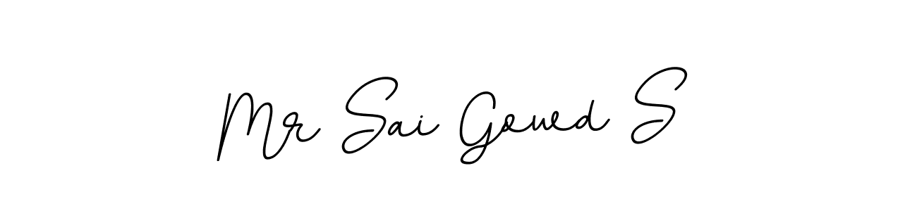 Use a signature maker to create a handwritten signature online. With this signature software, you can design (BallpointsItalic-DORy9) your own signature for name Mr Sai Gowd S. Mr Sai Gowd S signature style 11 images and pictures png