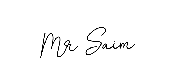 Design your own signature with our free online signature maker. With this signature software, you can create a handwritten (BallpointsItalic-DORy9) signature for name Mr Saim. Mr Saim signature style 11 images and pictures png