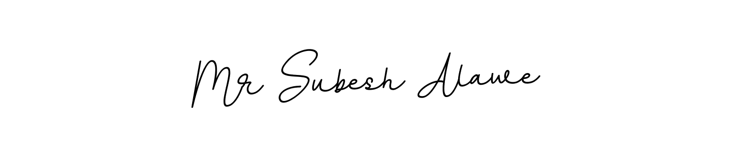 if you are searching for the best signature style for your name Mr Subesh Alawe. so please give up your signature search. here we have designed multiple signature styles  using BallpointsItalic-DORy9. Mr Subesh Alawe signature style 11 images and pictures png