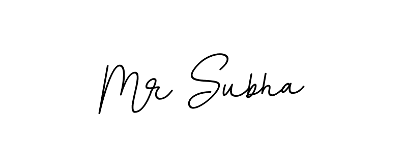 How to make Mr Subha name signature. Use BallpointsItalic-DORy9 style for creating short signs online. This is the latest handwritten sign. Mr Subha signature style 11 images and pictures png