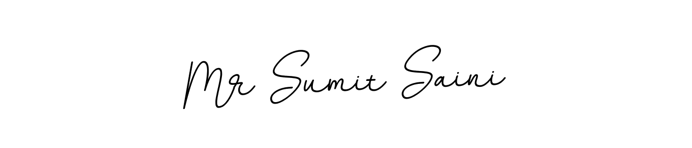 The best way (BallpointsItalic-DORy9) to make a short signature is to pick only two or three words in your name. The name Mr Sumit Saini include a total of six letters. For converting this name. Mr Sumit Saini signature style 11 images and pictures png