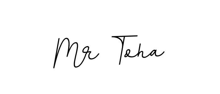 Use a signature maker to create a handwritten signature online. With this signature software, you can design (BallpointsItalic-DORy9) your own signature for name Mr Toha. Mr Toha signature style 11 images and pictures png