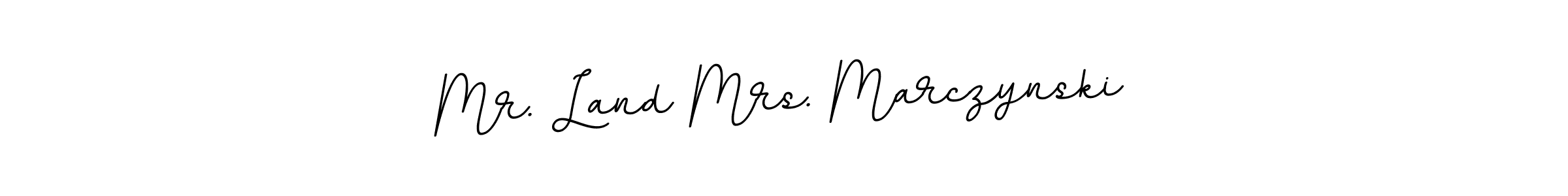 Make a beautiful signature design for name Mr. Land Mrs. Marczynski. With this signature (BallpointsItalic-DORy9) style, you can create a handwritten signature for free. Mr. Land Mrs. Marczynski signature style 11 images and pictures png