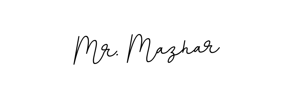 How to make Mr. Mazhar name signature. Use BallpointsItalic-DORy9 style for creating short signs online. This is the latest handwritten sign. Mr. Mazhar signature style 11 images and pictures png