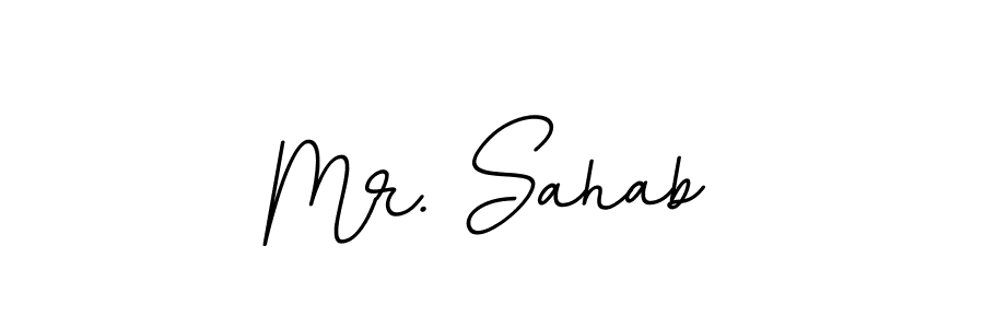 You should practise on your own different ways (BallpointsItalic-DORy9) to write your name (Mr. Sahab) in signature. don't let someone else do it for you. Mr. Sahab signature style 11 images and pictures png