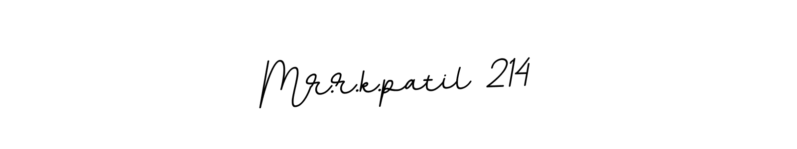 Use a signature maker to create a handwritten signature online. With this signature software, you can design (BallpointsItalic-DORy9) your own signature for name Mr.r.k.patil 214. Mr.r.k.patil 214 signature style 11 images and pictures png