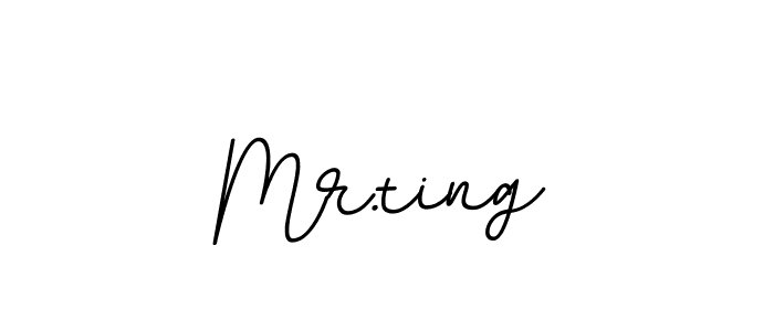 How to make Mr.ting name signature. Use BallpointsItalic-DORy9 style for creating short signs online. This is the latest handwritten sign. Mr.ting signature style 11 images and pictures png