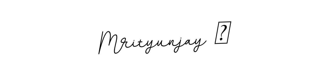 Design your own signature with our free online signature maker. With this signature software, you can create a handwritten (BallpointsItalic-DORy9) signature for name Mrityunjay ॐ. Mrityunjay ॐ signature style 11 images and pictures png