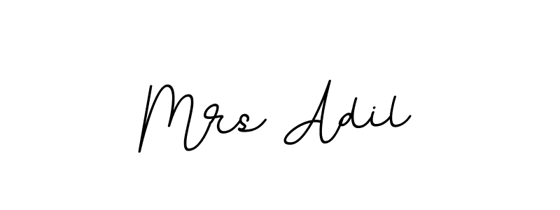 The best way (BallpointsItalic-DORy9) to make a short signature is to pick only two or three words in your name. The name Mrs Adil include a total of six letters. For converting this name. Mrs Adil signature style 11 images and pictures png