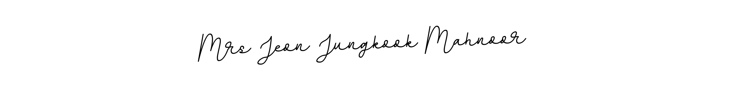 Use a signature maker to create a handwritten signature online. With this signature software, you can design (BallpointsItalic-DORy9) your own signature for name Mrs Jeon Jungkook Mahnoor. Mrs Jeon Jungkook Mahnoor signature style 11 images and pictures png