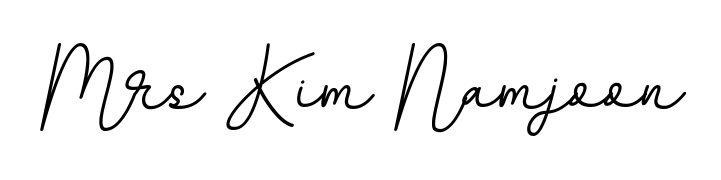 Use a signature maker to create a handwritten signature online. With this signature software, you can design (BallpointsItalic-DORy9) your own signature for name Mrs Kim Namjoon. Mrs Kim Namjoon signature style 11 images and pictures png