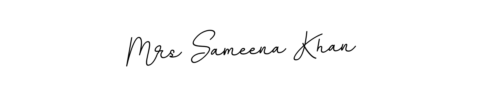 Design your own signature with our free online signature maker. With this signature software, you can create a handwritten (BallpointsItalic-DORy9) signature for name Mrs Sameena Khan. Mrs Sameena Khan signature style 11 images and pictures png