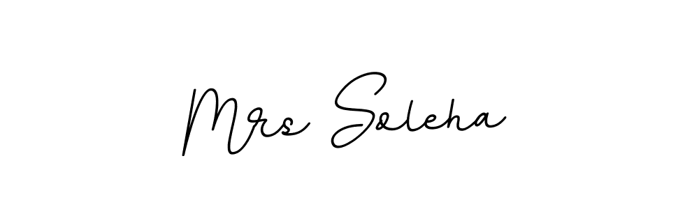 It looks lik you need a new signature style for name Mrs Soleha. Design unique handwritten (BallpointsItalic-DORy9) signature with our free signature maker in just a few clicks. Mrs Soleha signature style 11 images and pictures png