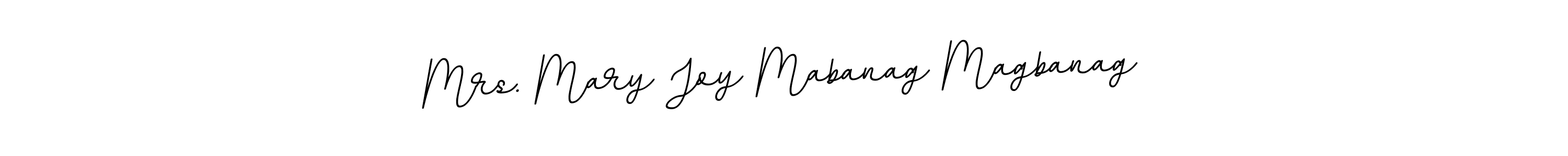 Create a beautiful signature design for name Mrs. Mary Joy Mabanag Magbanag. With this signature (BallpointsItalic-DORy9) fonts, you can make a handwritten signature for free. Mrs. Mary Joy Mabanag Magbanag signature style 11 images and pictures png