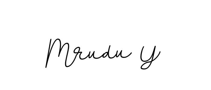 Design your own signature with our free online signature maker. With this signature software, you can create a handwritten (BallpointsItalic-DORy9) signature for name Mrudu Y. Mrudu Y signature style 11 images and pictures png