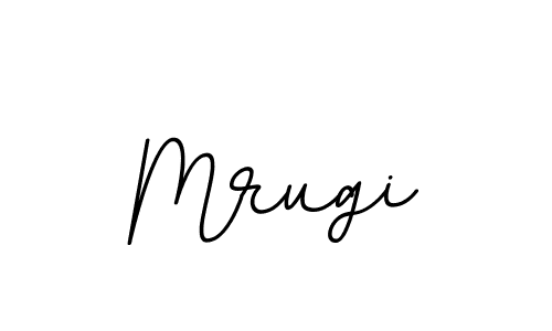 Create a beautiful signature design for name Mrugi. With this signature (BallpointsItalic-DORy9) fonts, you can make a handwritten signature for free. Mrugi signature style 11 images and pictures png