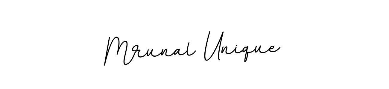 How to make Mrunal Unique name signature. Use BallpointsItalic-DORy9 style for creating short signs online. This is the latest handwritten sign. Mrunal Unique signature style 11 images and pictures png