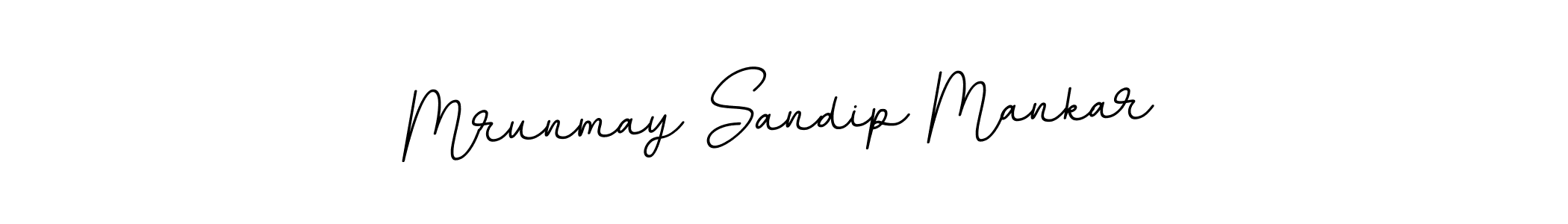 Make a beautiful signature design for name Mrunmay Sandip Mankar. With this signature (BallpointsItalic-DORy9) style, you can create a handwritten signature for free. Mrunmay Sandip Mankar signature style 11 images and pictures png