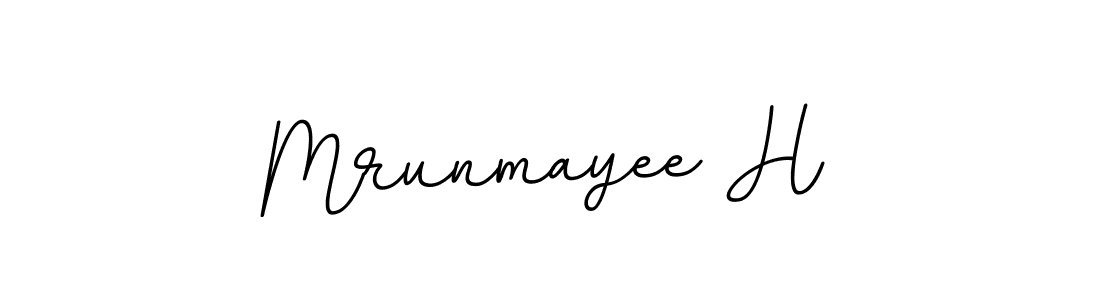 Use a signature maker to create a handwritten signature online. With this signature software, you can design (BallpointsItalic-DORy9) your own signature for name Mrunmayee H. Mrunmayee H signature style 11 images and pictures png