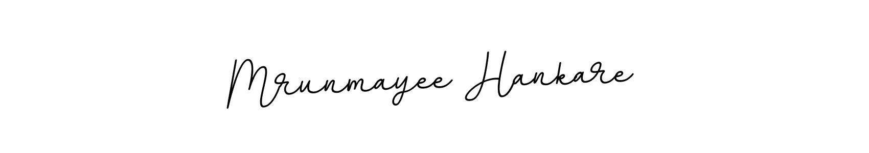 Create a beautiful signature design for name Mrunmayee Hankare. With this signature (BallpointsItalic-DORy9) fonts, you can make a handwritten signature for free. Mrunmayee Hankare signature style 11 images and pictures png