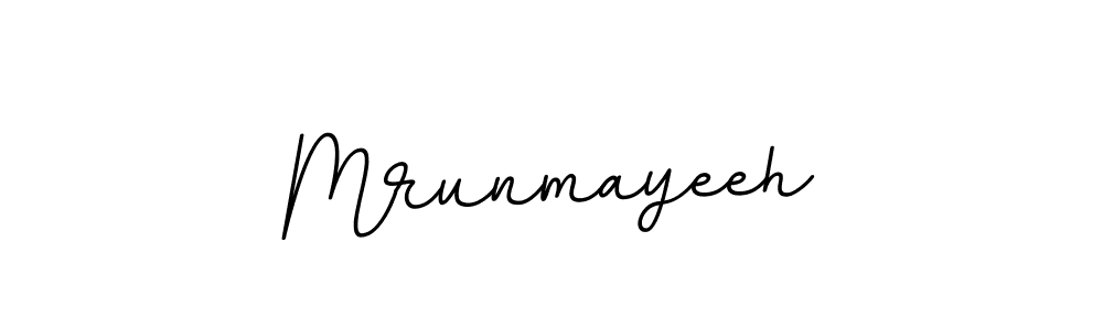 Design your own signature with our free online signature maker. With this signature software, you can create a handwritten (BallpointsItalic-DORy9) signature for name Mrunmayeeh. Mrunmayeeh signature style 11 images and pictures png