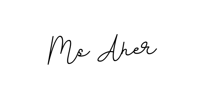 Make a beautiful signature design for name Ms Aher. With this signature (BallpointsItalic-DORy9) style, you can create a handwritten signature for free. Ms Aher signature style 11 images and pictures png