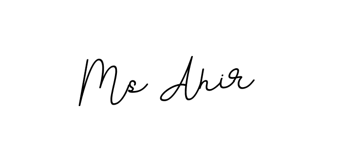 Create a beautiful signature design for name Ms Ahir. With this signature (BallpointsItalic-DORy9) fonts, you can make a handwritten signature for free. Ms Ahir signature style 11 images and pictures png