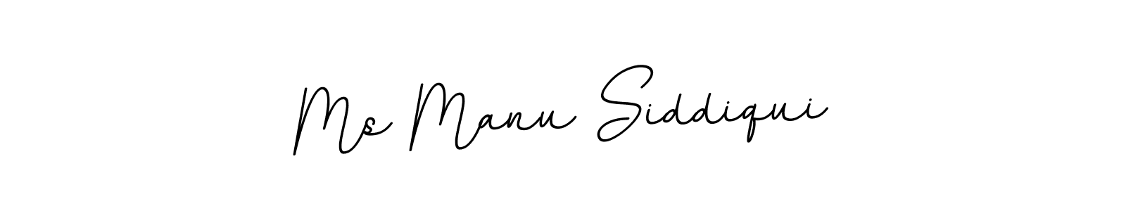 Use a signature maker to create a handwritten signature online. With this signature software, you can design (BallpointsItalic-DORy9) your own signature for name Ms Manu Siddiqui. Ms Manu Siddiqui signature style 11 images and pictures png