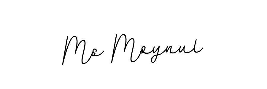 How to make Ms Moynul name signature. Use BallpointsItalic-DORy9 style for creating short signs online. This is the latest handwritten sign. Ms Moynul signature style 11 images and pictures png