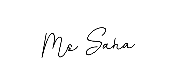 Use a signature maker to create a handwritten signature online. With this signature software, you can design (BallpointsItalic-DORy9) your own signature for name Ms Saha. Ms Saha signature style 11 images and pictures png