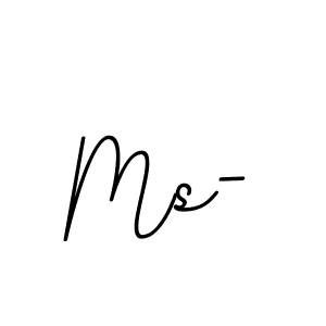 Use a signature maker to create a handwritten signature online. With this signature software, you can design (BallpointsItalic-DORy9) your own signature for name Ms-. Ms- signature style 11 images and pictures png