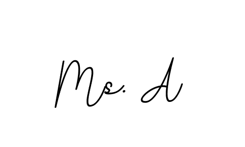 Design your own signature with our free online signature maker. With this signature software, you can create a handwritten (BallpointsItalic-DORy9) signature for name Ms. A. Ms. A signature style 11 images and pictures png