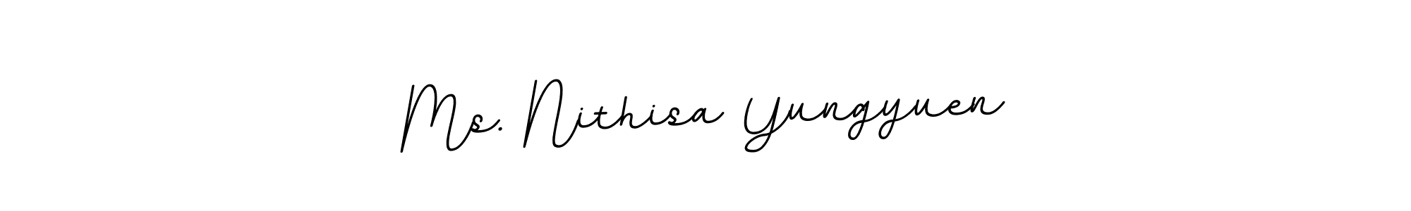 It looks lik you need a new signature style for name Ms. Nithisa Yungyuen. Design unique handwritten (BallpointsItalic-DORy9) signature with our free signature maker in just a few clicks. Ms. Nithisa Yungyuen signature style 11 images and pictures png