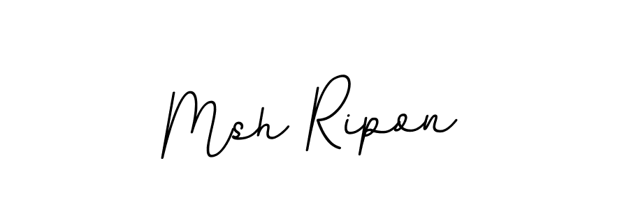 Use a signature maker to create a handwritten signature online. With this signature software, you can design (BallpointsItalic-DORy9) your own signature for name Msh Ripon. Msh Ripon signature style 11 images and pictures png