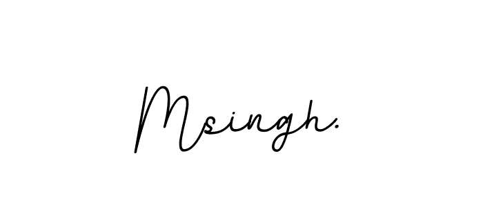 Design your own signature with our free online signature maker. With this signature software, you can create a handwritten (BallpointsItalic-DORy9) signature for name Msingh.. Msingh. signature style 11 images and pictures png