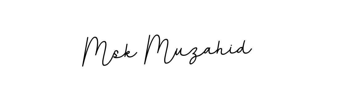 Create a beautiful signature design for name Msk Muzahid. With this signature (BallpointsItalic-DORy9) fonts, you can make a handwritten signature for free. Msk Muzahid signature style 11 images and pictures png