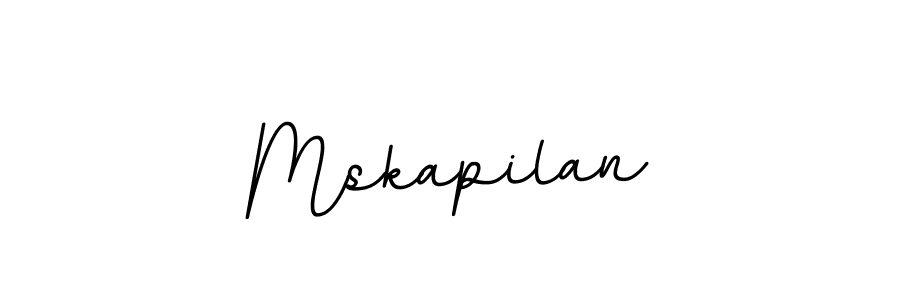 Design your own signature with our free online signature maker. With this signature software, you can create a handwritten (BallpointsItalic-DORy9) signature for name Mskapilan. Mskapilan signature style 11 images and pictures png